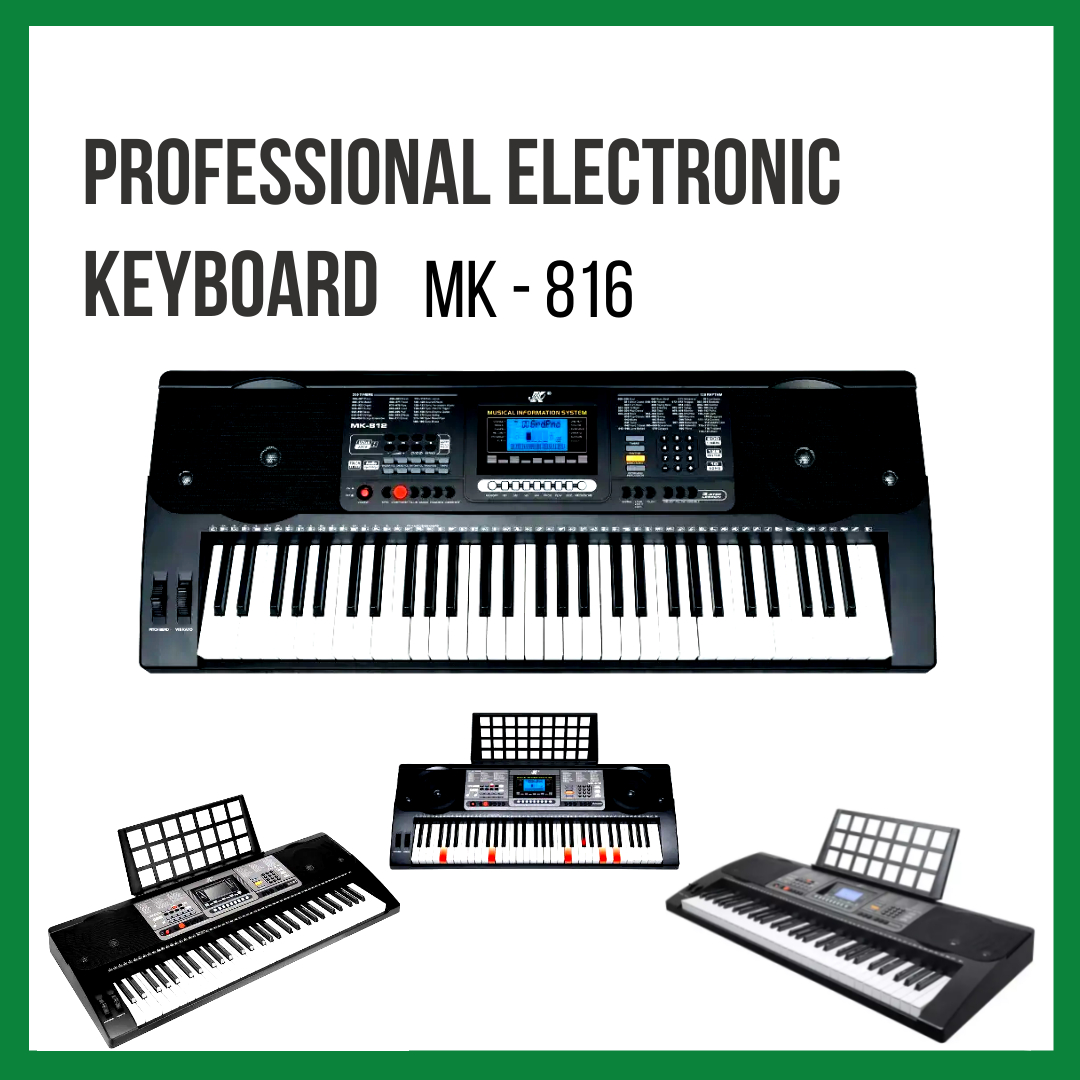 MK-816 61-Key Portable Electronic USB Piano Keyboard/Organ with Touch function